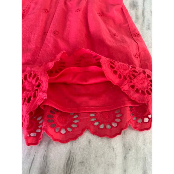 Japna- Coral Floral Eyelet Romper Womens Size Small - Picture 4 of 9
